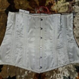 NEW 4XL 36" HANDMADE OFF-WHITE MAIDEN CORSET W/GARTER TABS